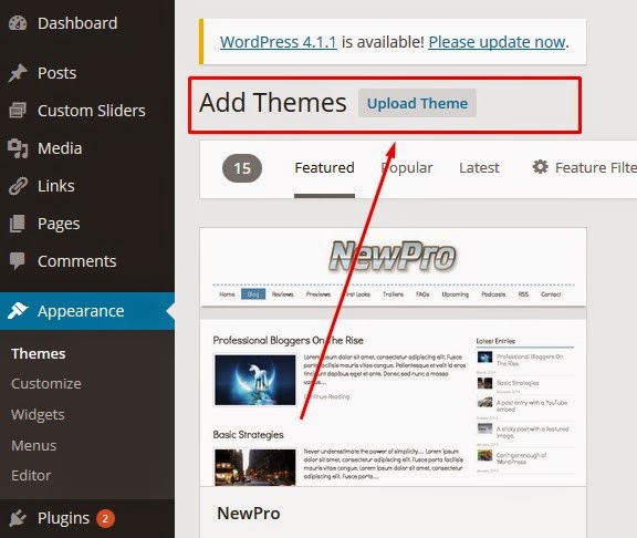 Cara Terbaru Memasang Theme Di wordpress