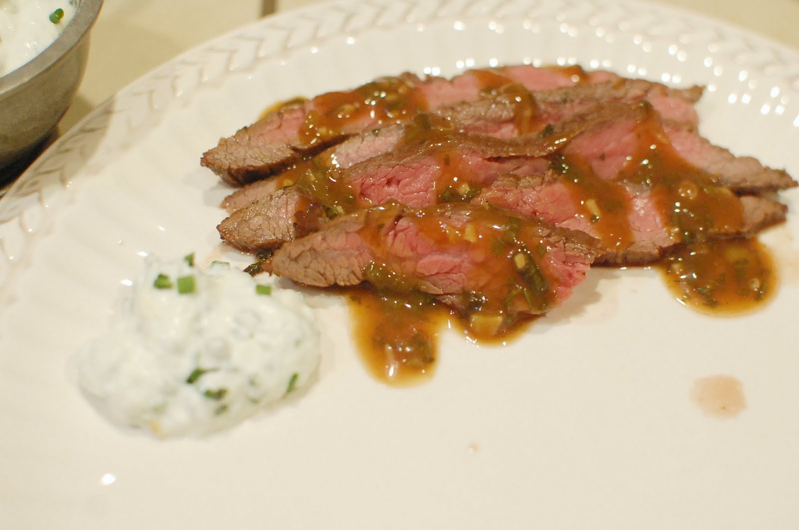 Reckless Abandon Broiled Skirt Steak with Horseradish Dipping Sauce