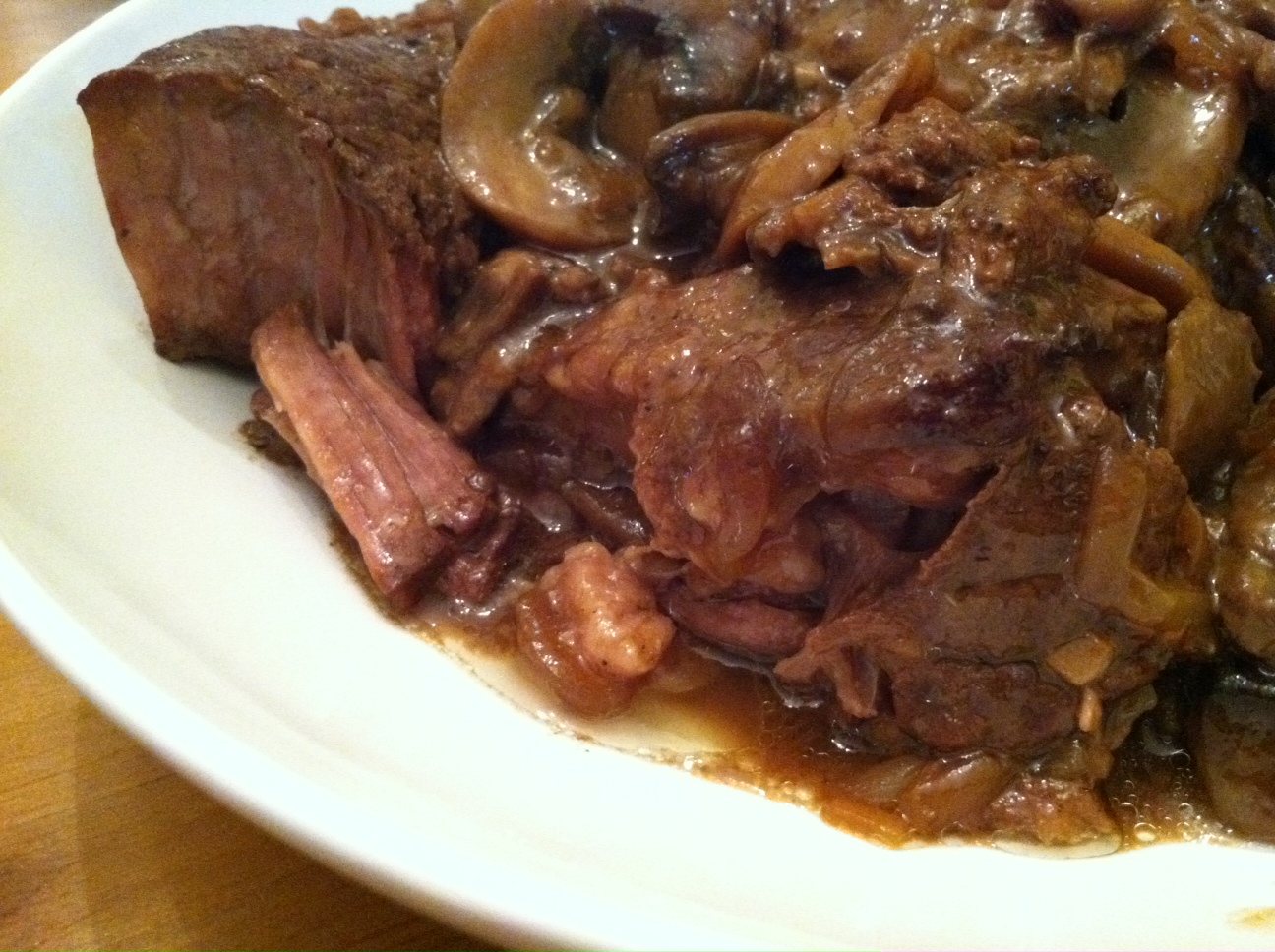 A Taste of Home Cooking Roast Beef with Mushroom Gravy