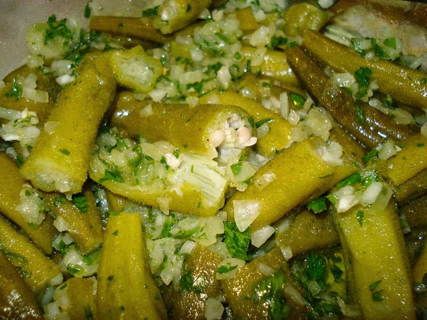 Salada de Quiabo (vegana)