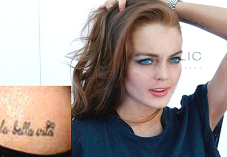 Lindsay Lohan Tattoos