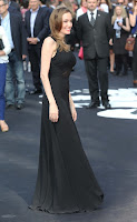 Angelina Jolie wearing a Saint Laurent gown