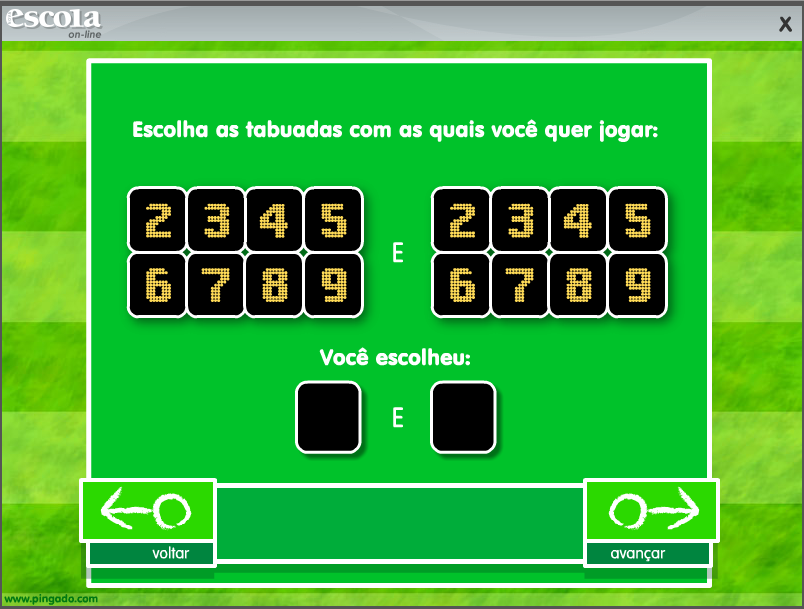 Jogo – Labirinto da Tabuada