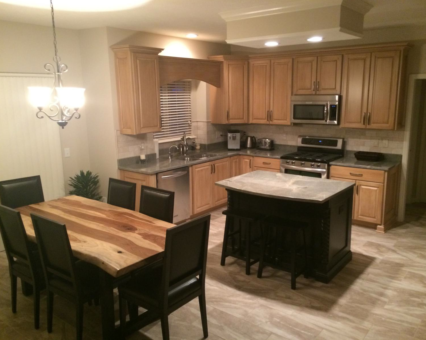 Stacked stone kitchen backsplash The Tile Shop in Montgomeryville