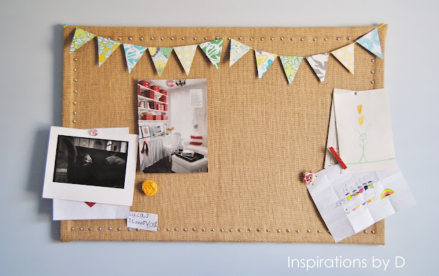 burlap pinboard