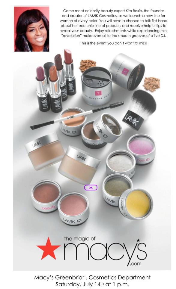 LAMIK Beauty Macy's launch on July 14 at Greenbriar Mall It's