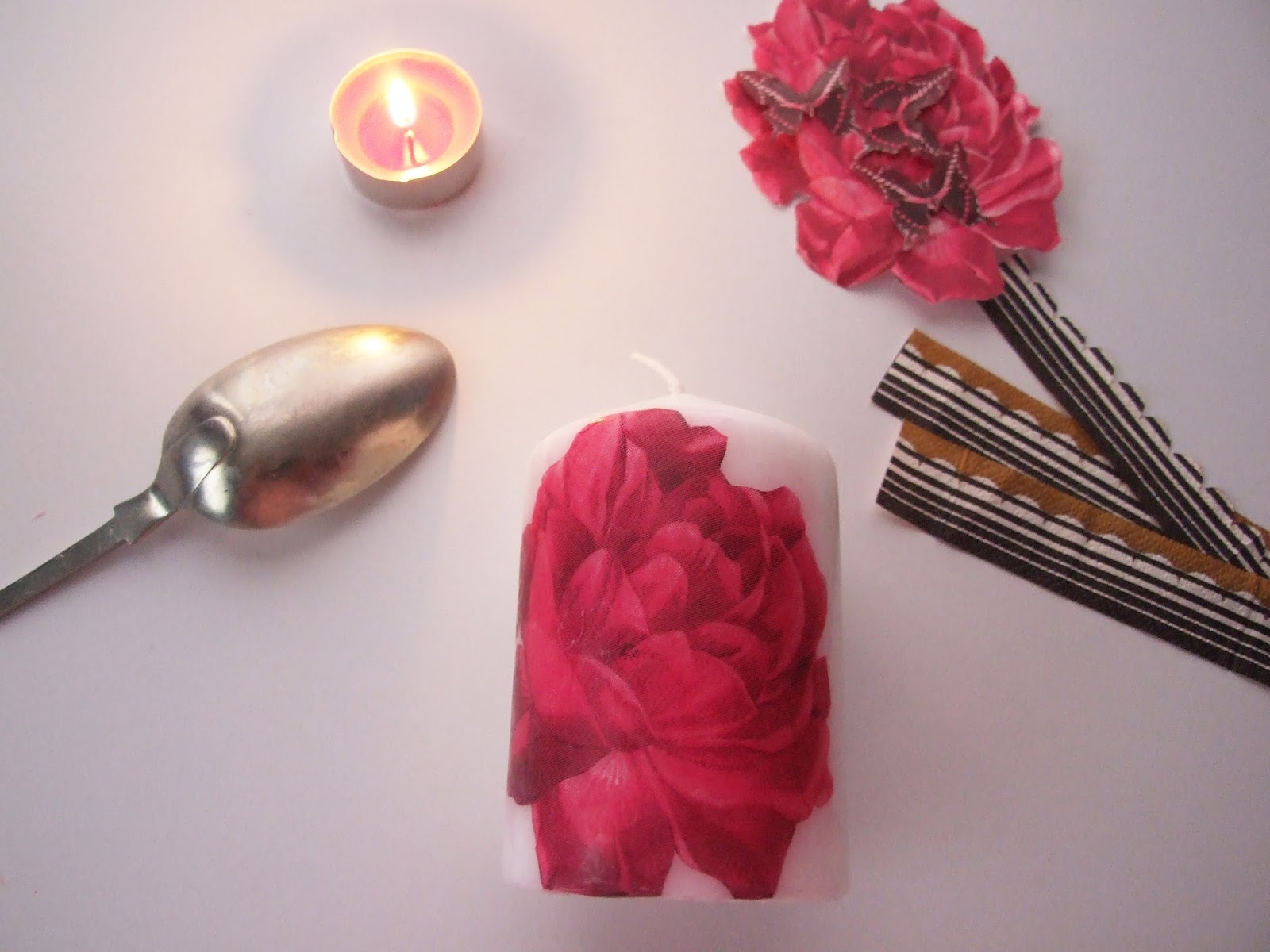 DIY DECOUPAGE CANDLES. Gathering Beauty