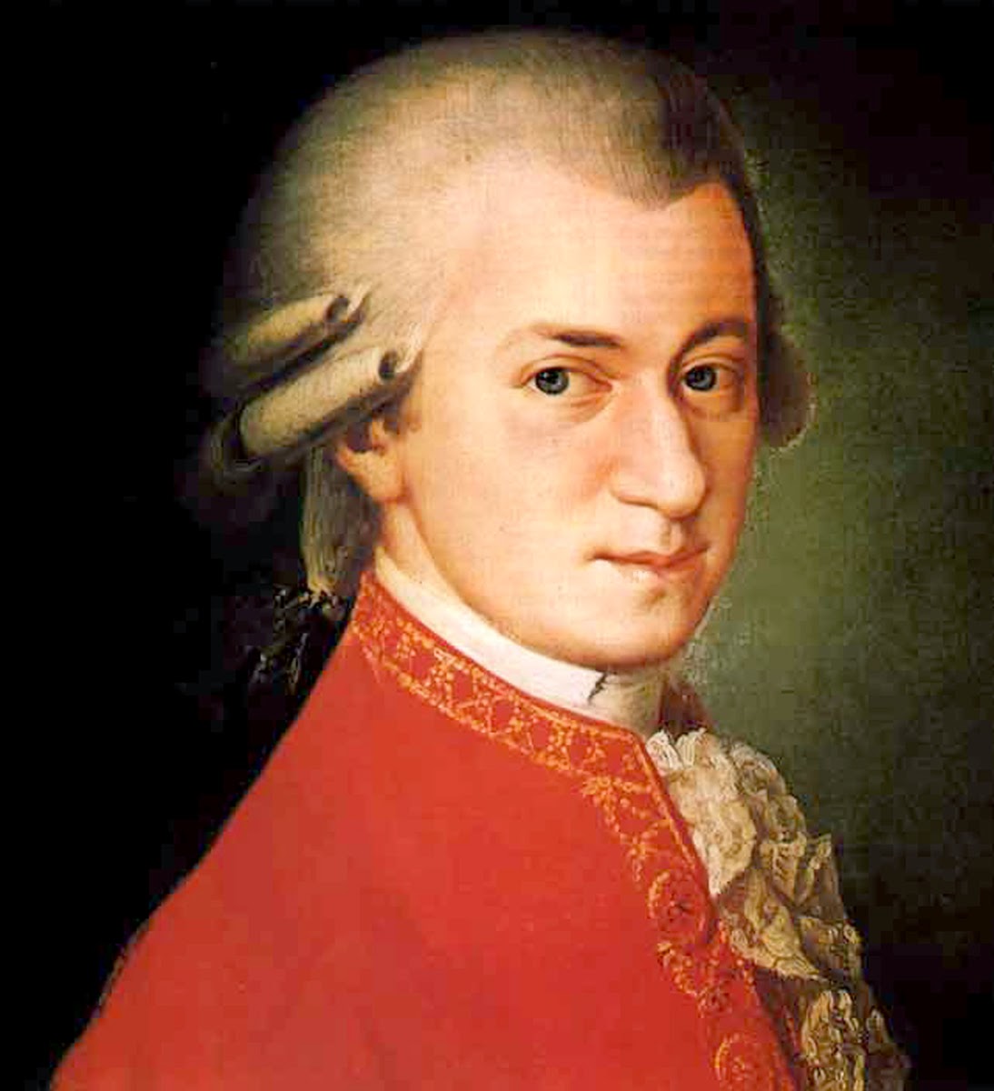 Kết quả hình ảnh cho Hình ảnh Gia đình lưu diễn của Mozart (bố, chị gái Maria Anna và Wolfgang Amadeus Mozart)