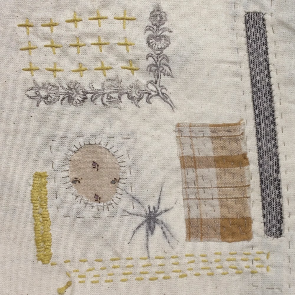 Wishi Washi Studio - student work - boro sampler by Diane Ritch