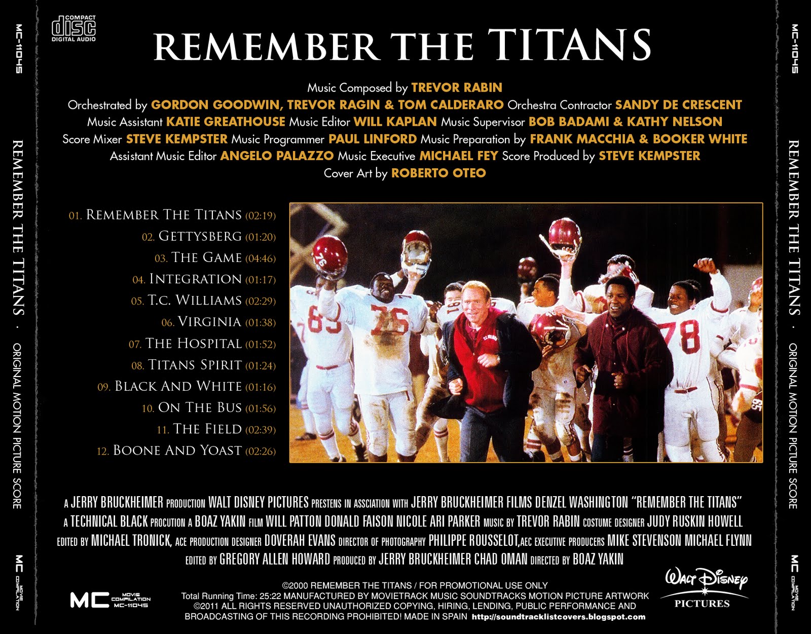 Soundtrack List Covers Remember the Titans (Trevor Rabin)