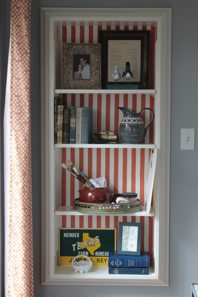 The Freckled Key Fabric Bookshelves