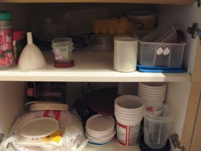 plastics cupboard before