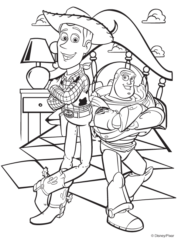 Cartoon Design: Woody and Friends Coloring Pages "Toy Story"