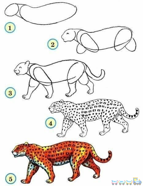 Drawing Simple Animal Panther pics Drawing Simple Animal Panther pics