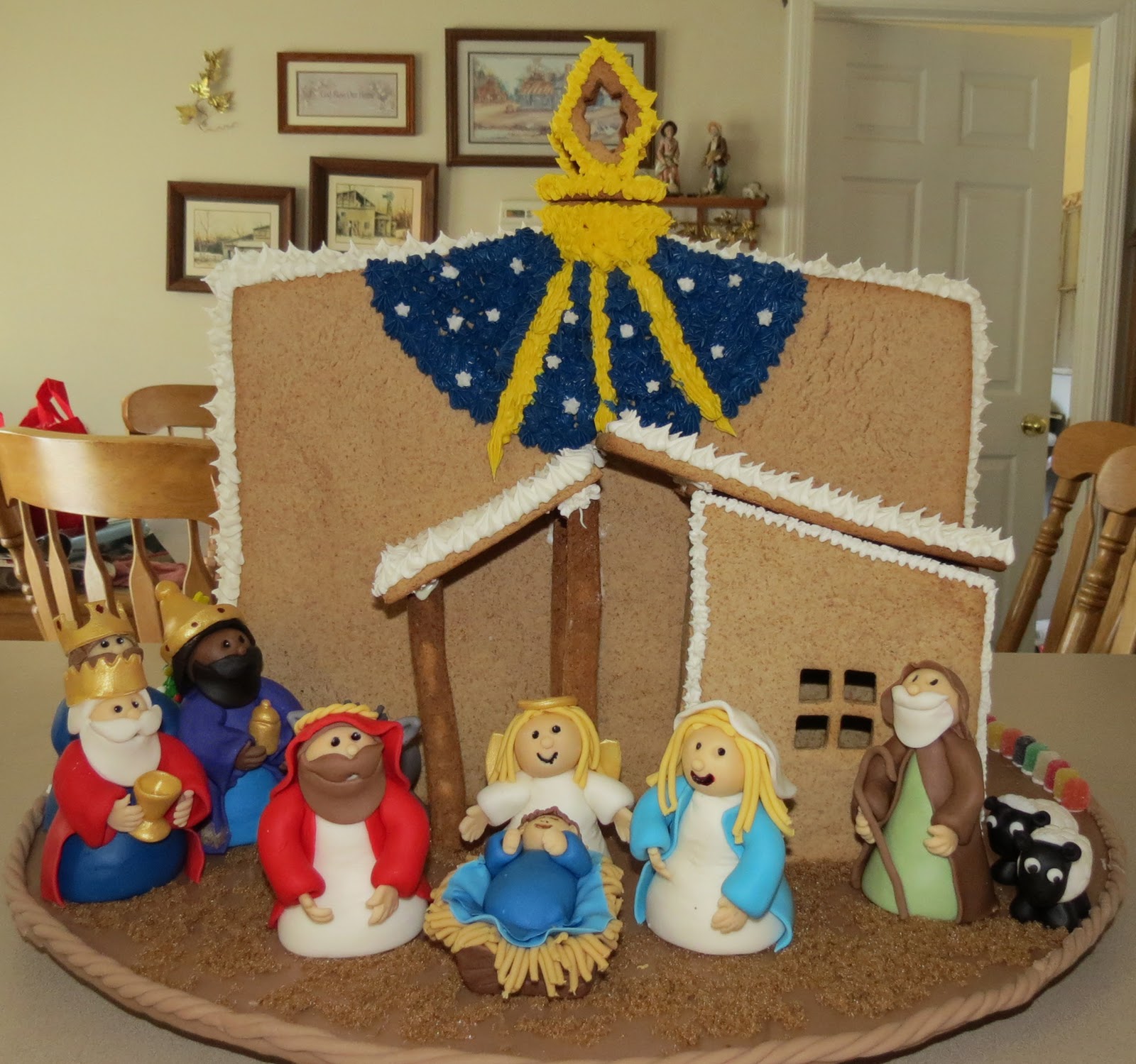 Dragonflies and Lily Pads Gingerbread Nativity