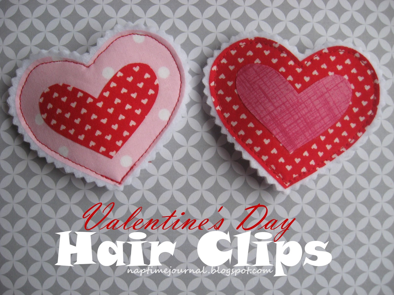Nap Time Journal Valentine's Day Hair Clips