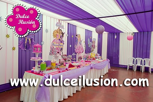 decoracion de fiesta de barbie princesa