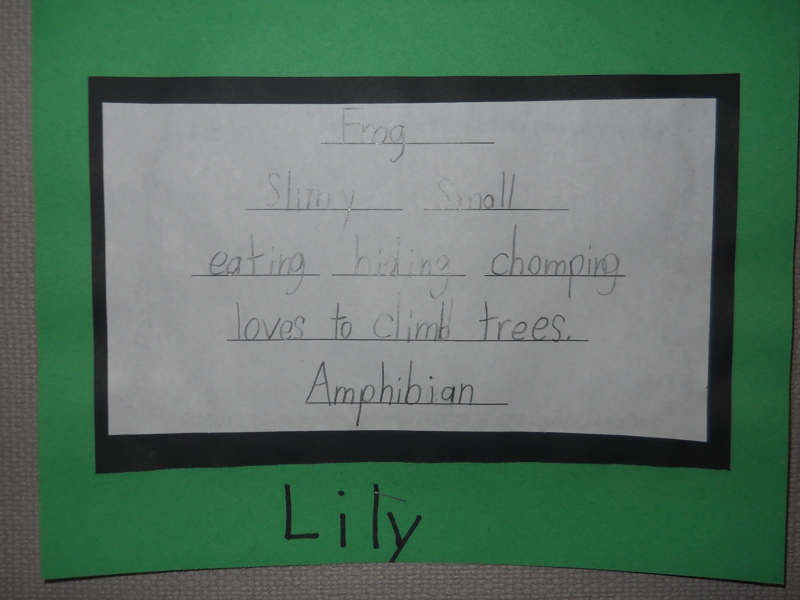 Mrs. T's First Grade Class: Frog Cinquain Poems