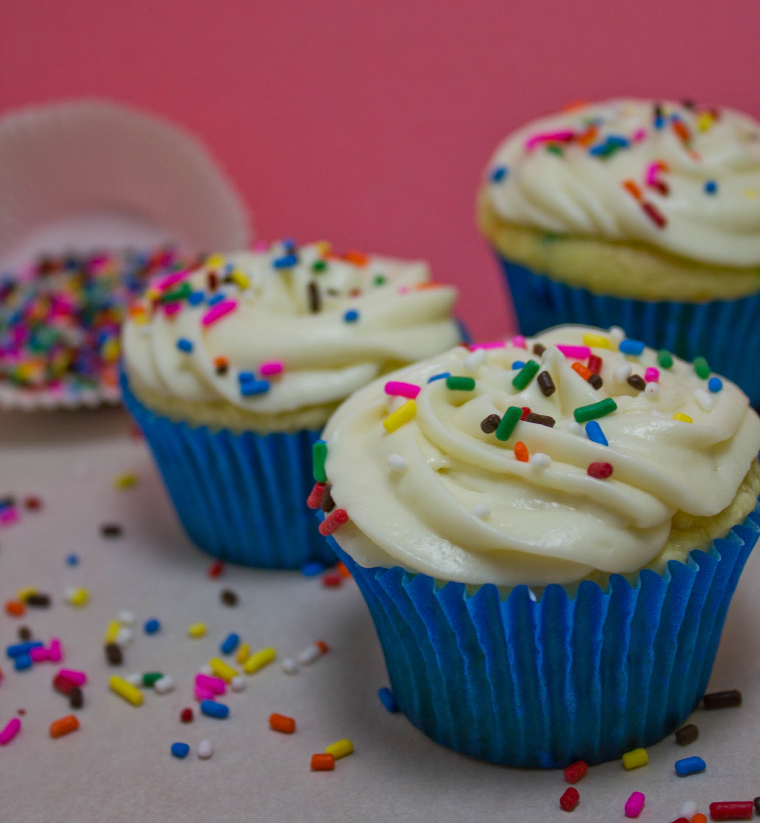 It's the little things in life... Funfetti Cheesecake Cupcakes with