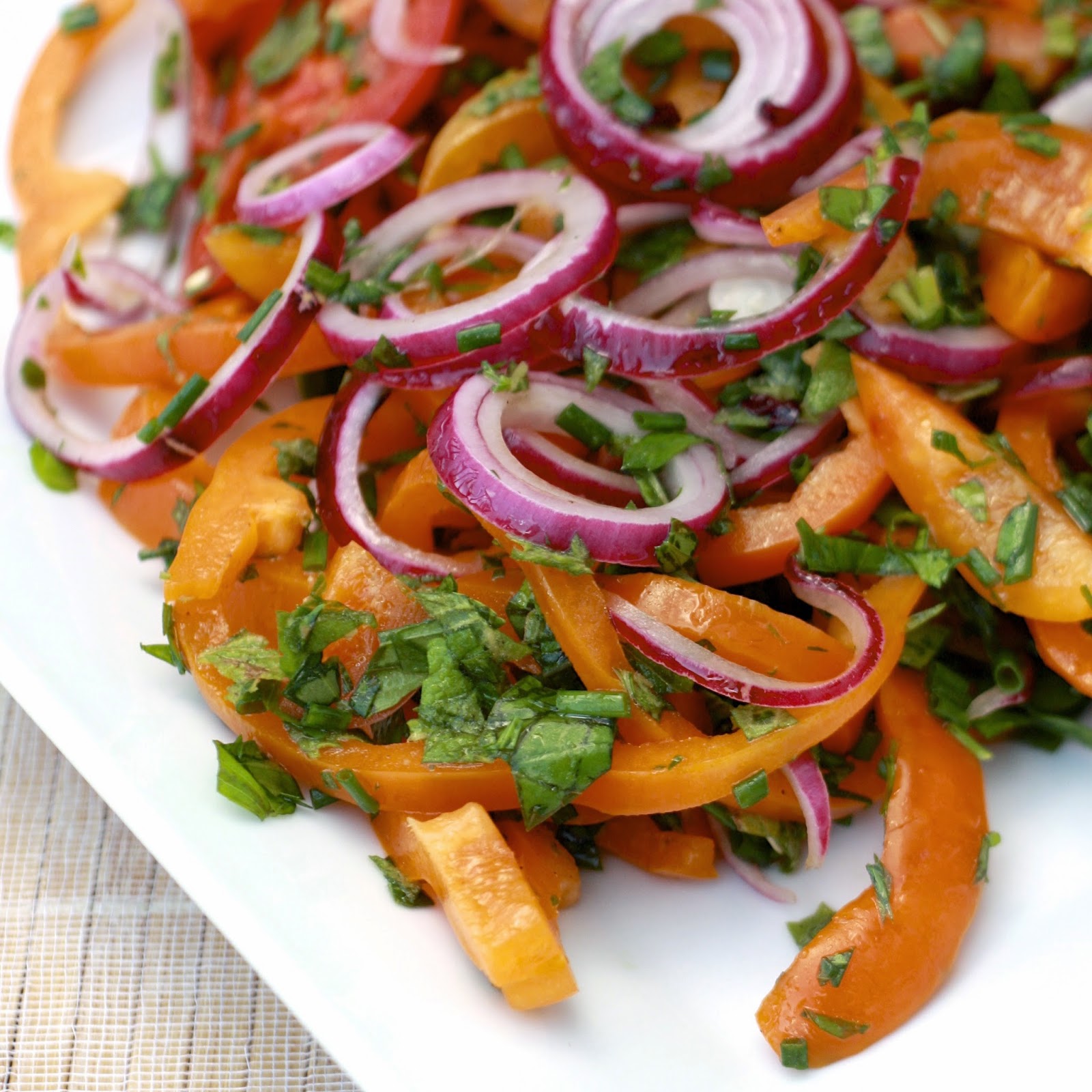 Sweet Bell Pepper and Onion Salad The Sweets Life