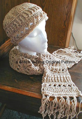 Stitch n Frog: Crochet Stitch Sampler Hat & Scarf