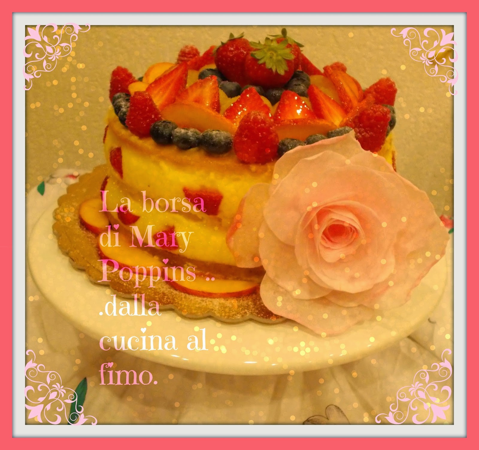 TORTA CON STEVIA ( DOLCIFICANTE ) E FRUTTA  -  NAKED CAKE -