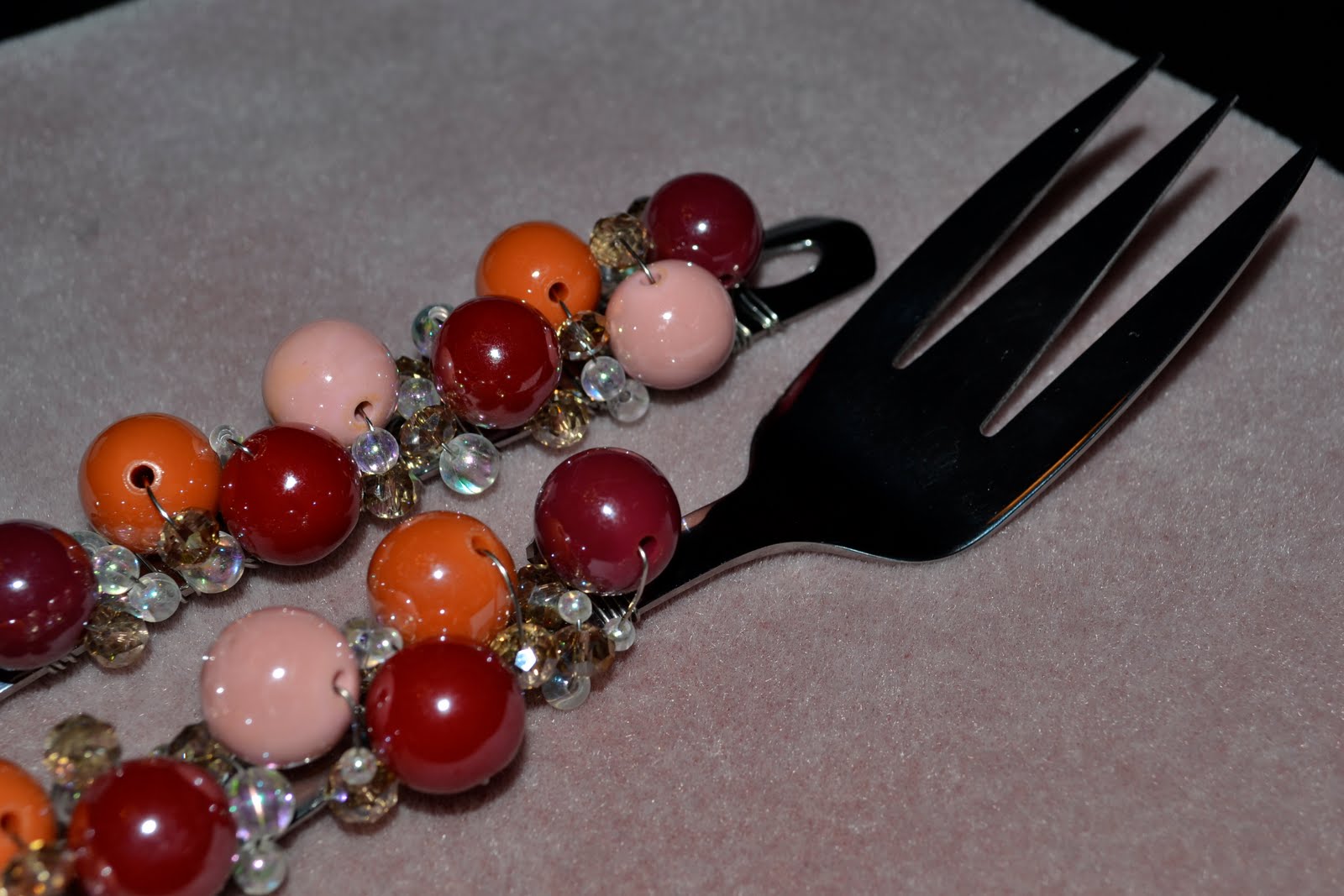 Your Little Birdie Handmade Christmas Beaded Serving Spoons