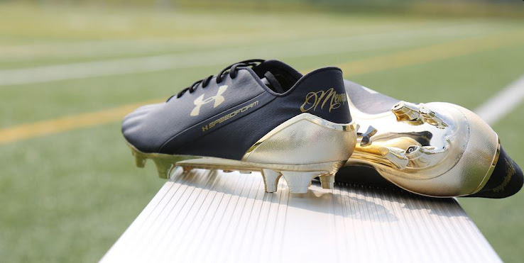 black and gold under armour cleats
