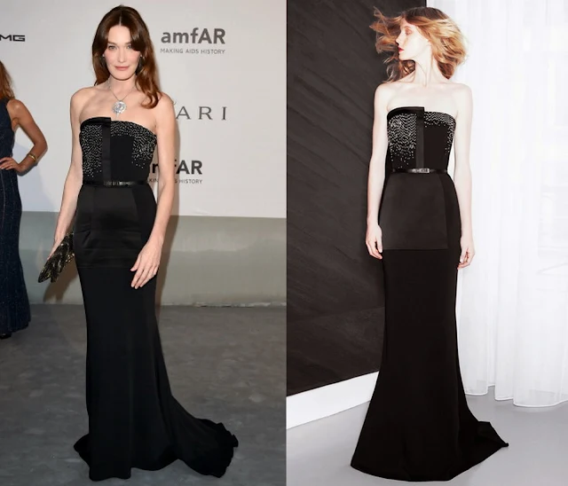 Carla Bruni-Sarkozy in Maxime Simoëns – amfAR Cinema Against Aids Gala