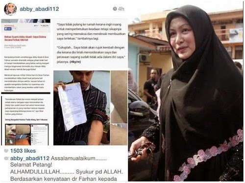 Abby Abadi Dicerai Melalui Sms