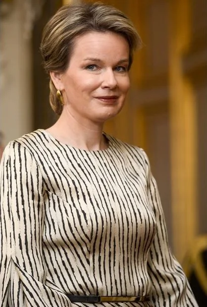 Queen Mathilde of Belgium and King Philippe of Belgium attended the new year reception held for representatives of SHAPE and NATO at the Royal Palace 