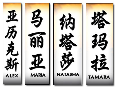 Kanji tattoo font art