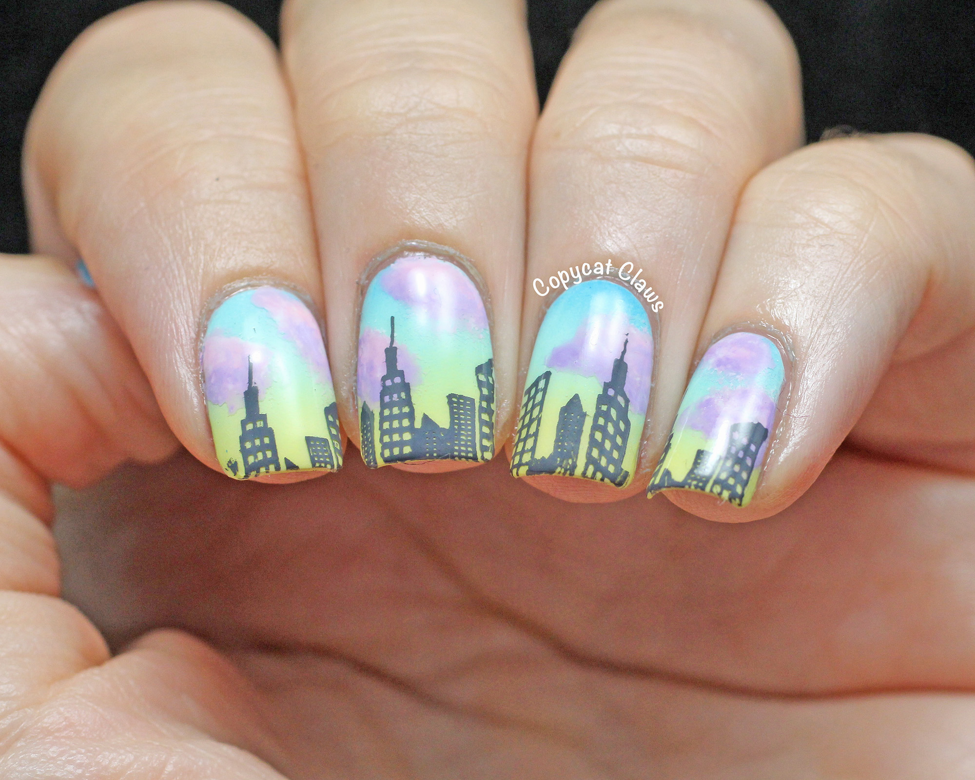 5. "NYC Skyline Nail Stamping" - wide 3