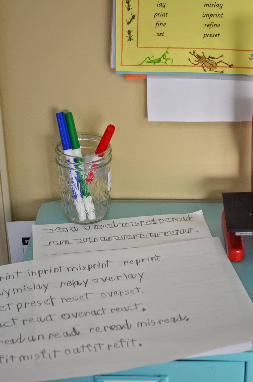 Montessori, prefix chart