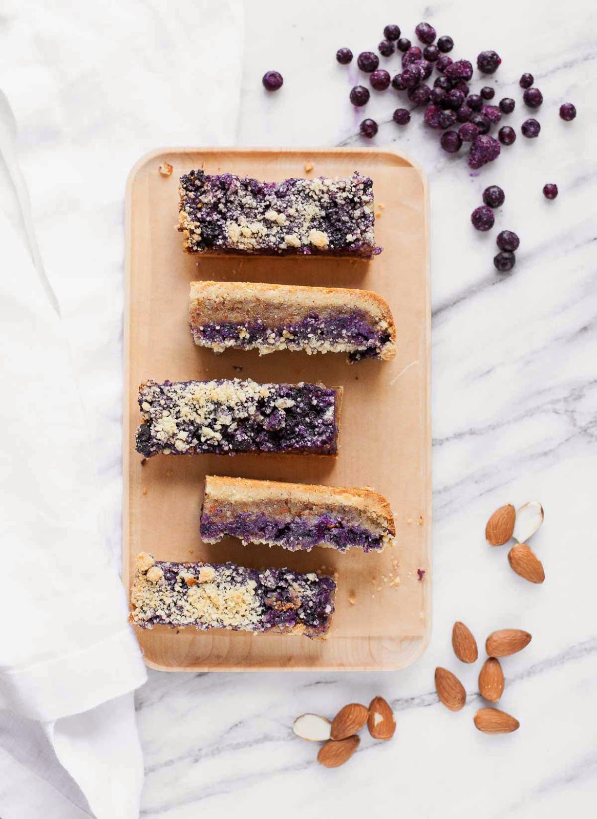 Blueberry Frangipane Pie Bars (Grain-free) | acalculatedwhisk.com