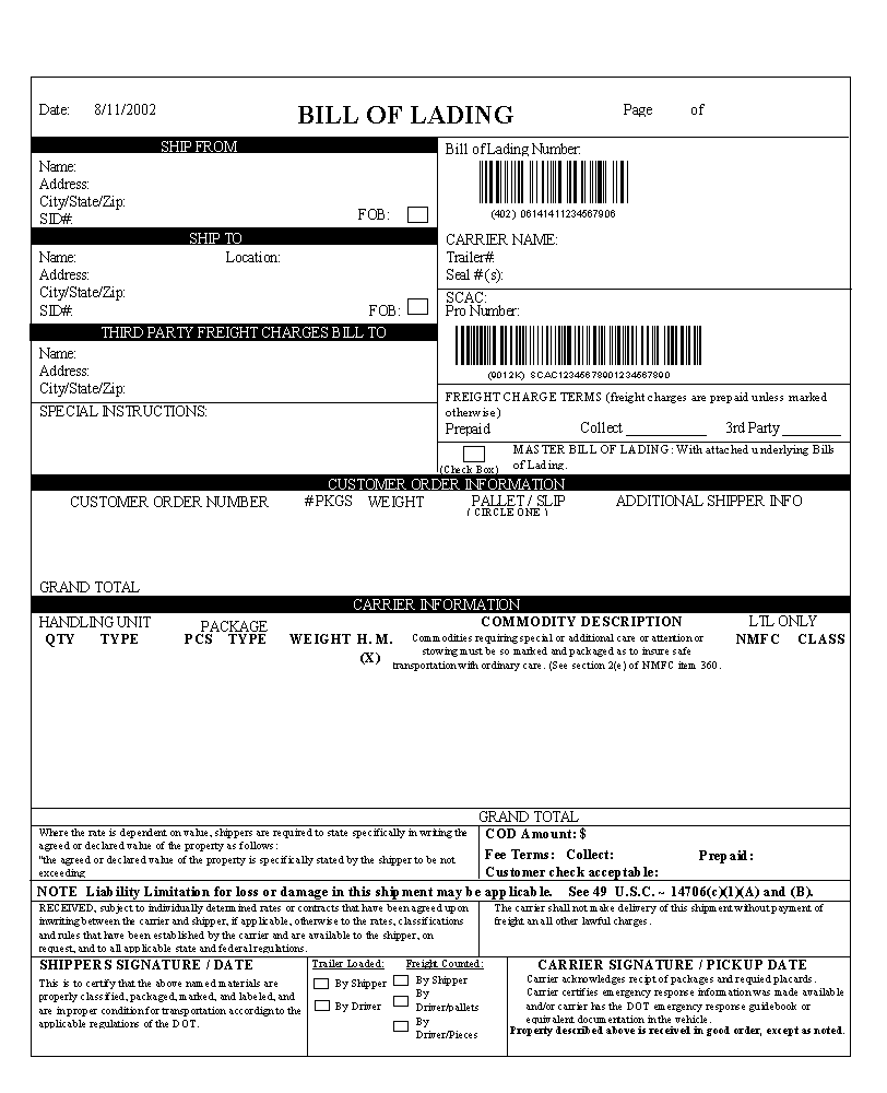 Bill Of Lading Jakarta