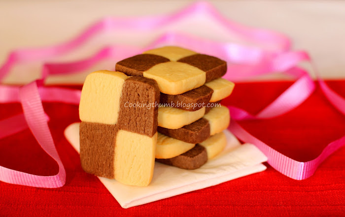 Eggless Checkerboard Cookies