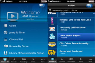 AT&T U-verse Mobile released for BlackBerry Curve 3G and Android phones
