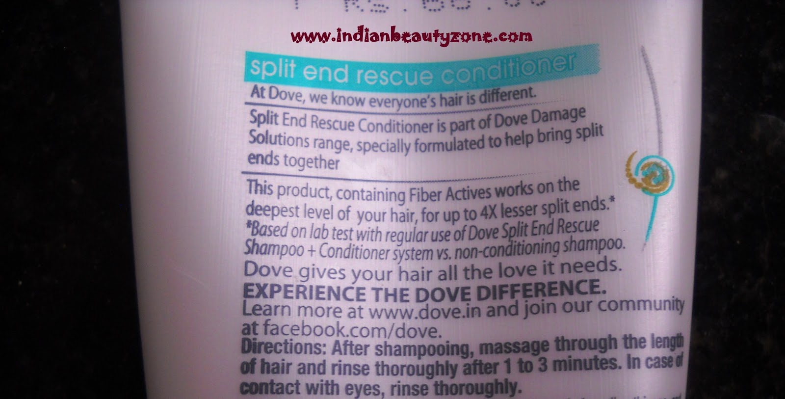 Indian Beauty Zone Dove Hair Therapy Split End Rescue Shampoo and
