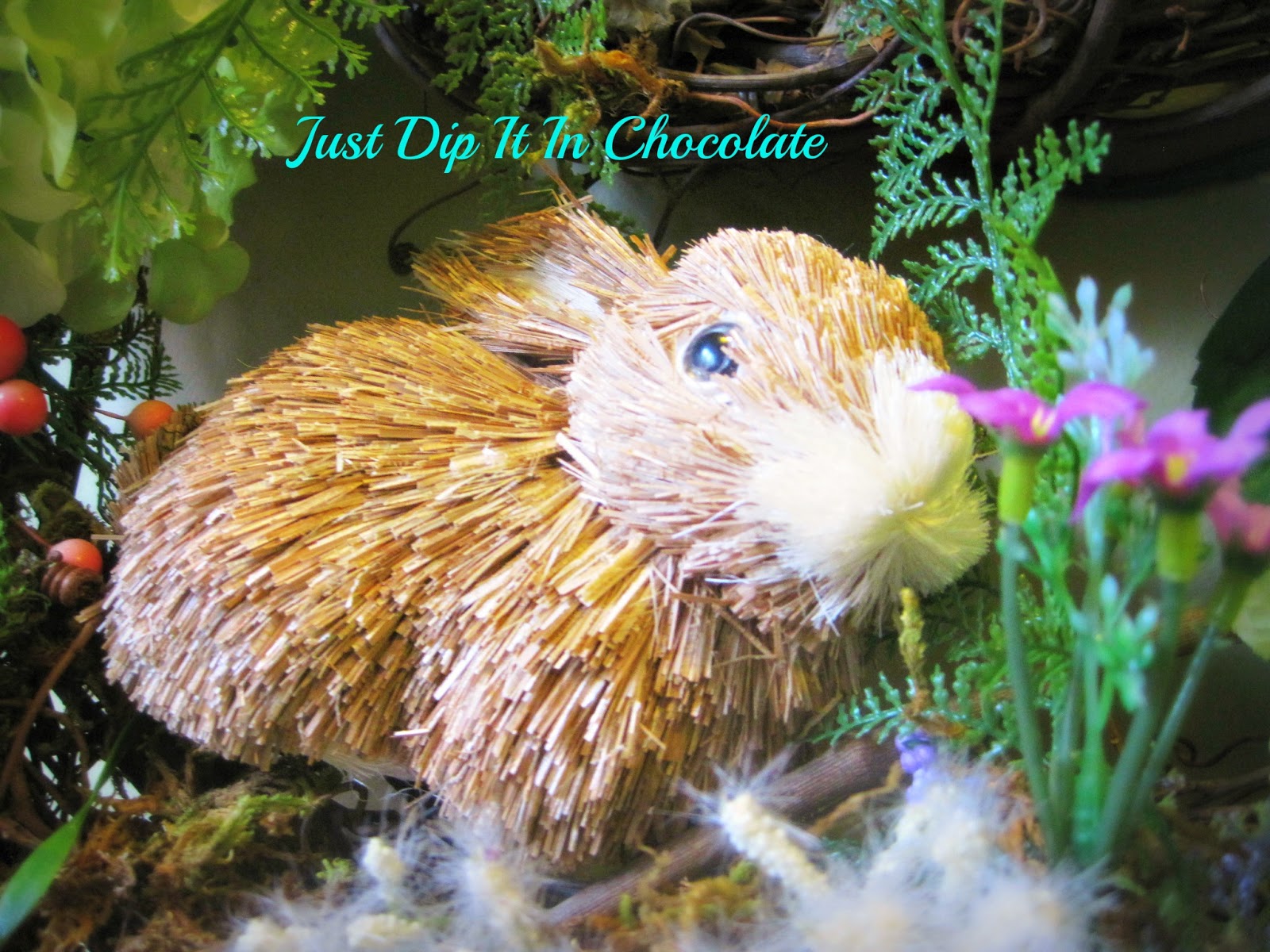 Just Dip It In Chocolate Rabbit Burrow Spring Wreath