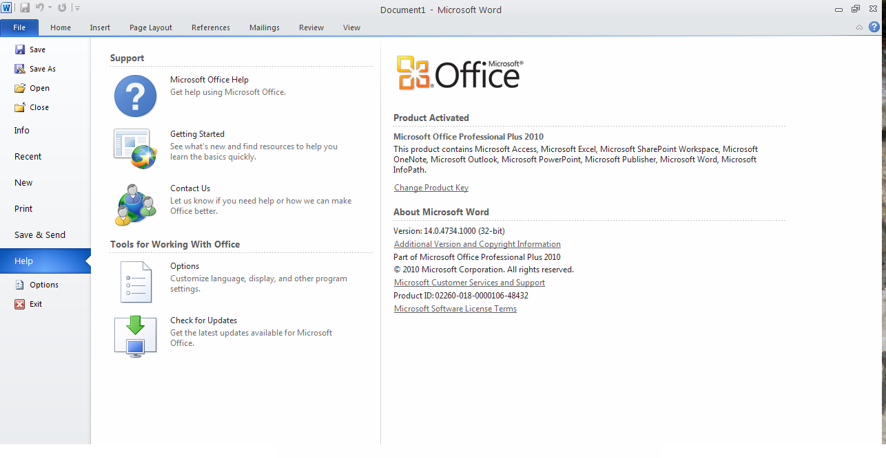 Microsoft Office 2010 Professional Plus 32x64 Bit