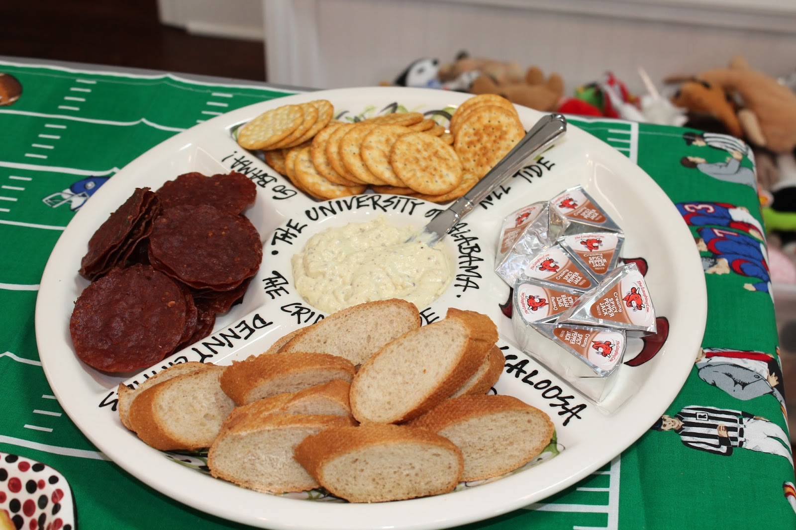 Dinner with the Grobmyers Salami Chips with Grainy Mustard Dip