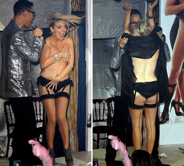 Sheridan Smith strips: Gok Wan makes actress undress on stage.