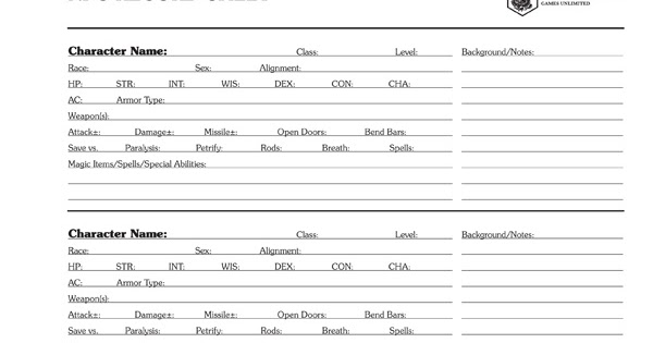 save vs dragon free download npc record sheet npc sheet 5e