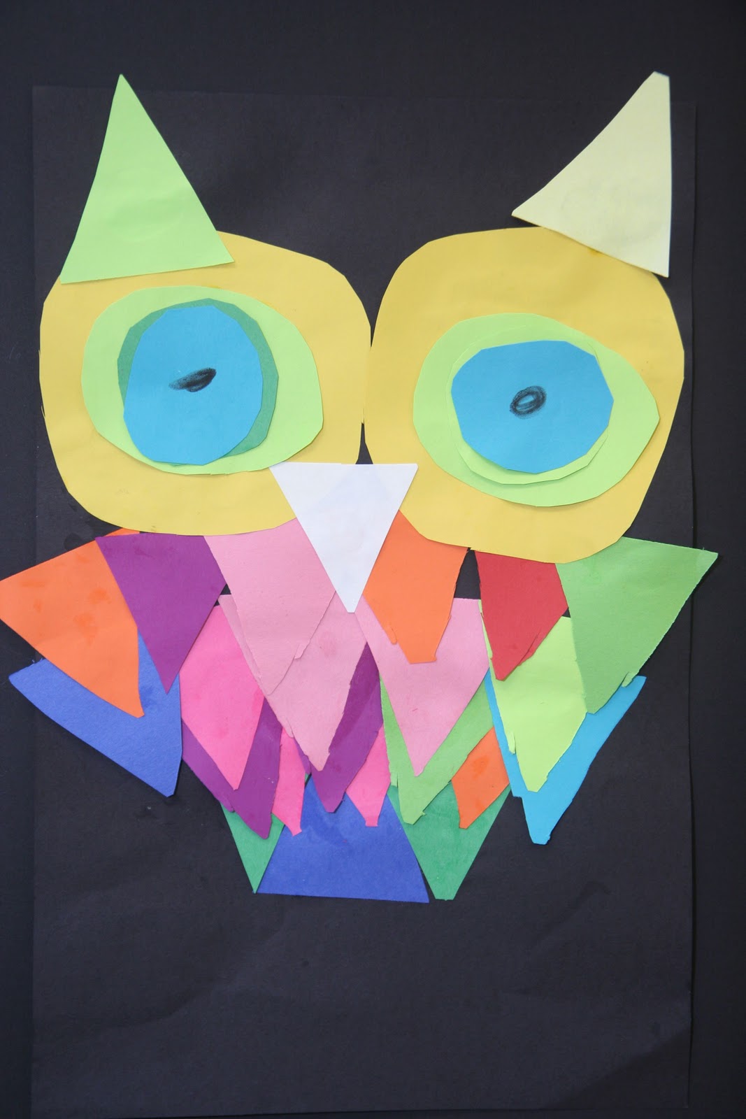 Splish Splash Splatter Construction Paper Owls
