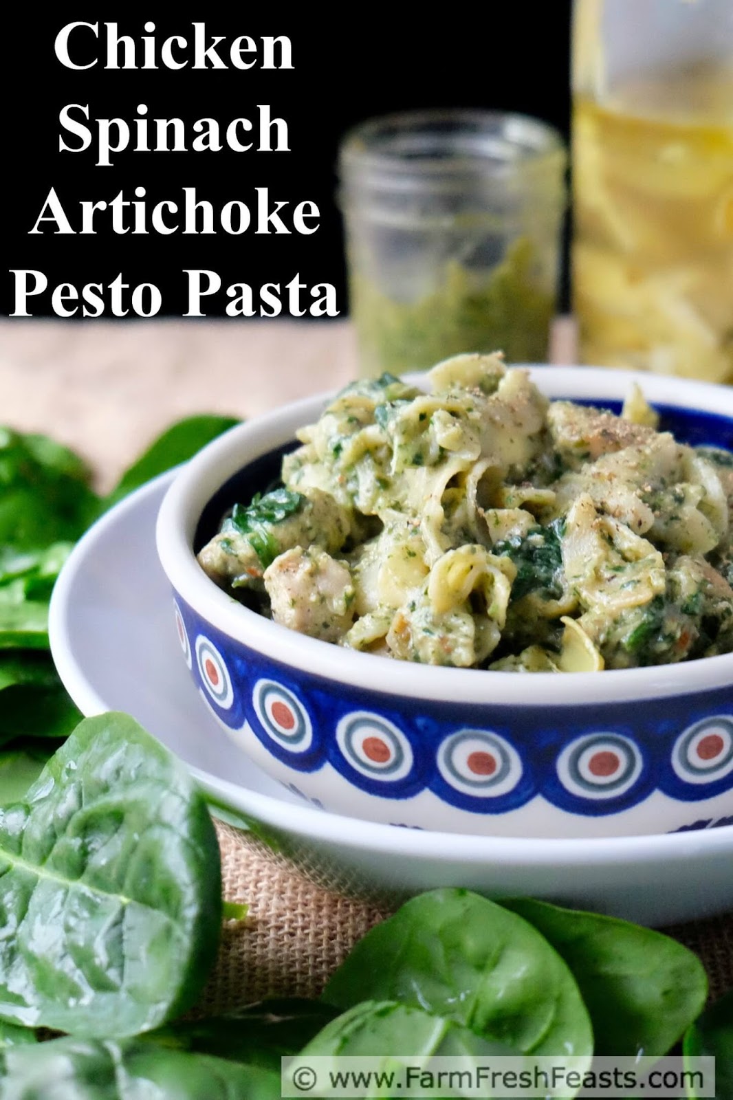 Farm Fresh Feasts Chicken Spinach Artichoke Pesto Pasta (Quick Take)