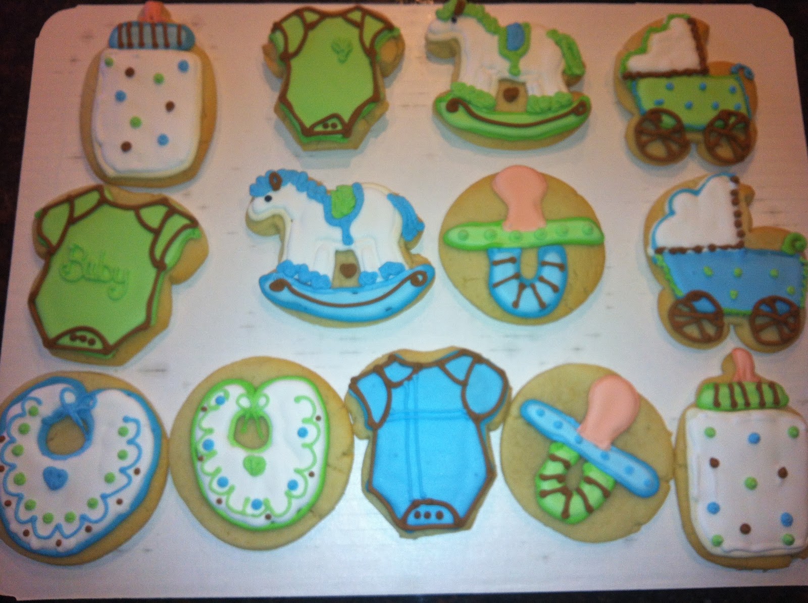 It's Sweet Boy Baby Shower Cookies