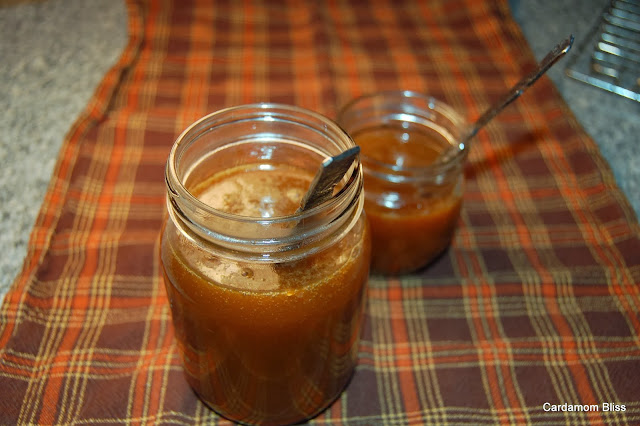 Caramel Syrup made with jaggery, ginger and cinnamon