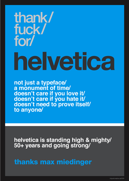 50 Creative Helvetica Inspired Artworks: Posters & Wallpapers - Jayce-o