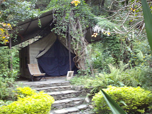 Outdoors "Cottage Tent" at "Last Resort"  about 100 Kms from Kathmandu.